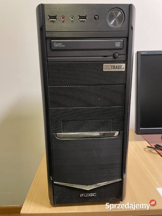 Zestaw komputer klawiatura ekran myszka Biuro śląskie