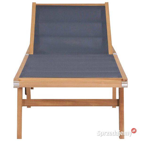 vidaXL Składany leżak z kółkami lite drewno Warszawa