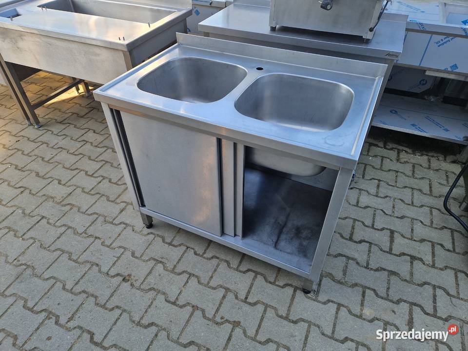 Zlew Gastronomiczny 2 Komorowy Drzwi Suwane Ostrów Wielkopolski sprzedam