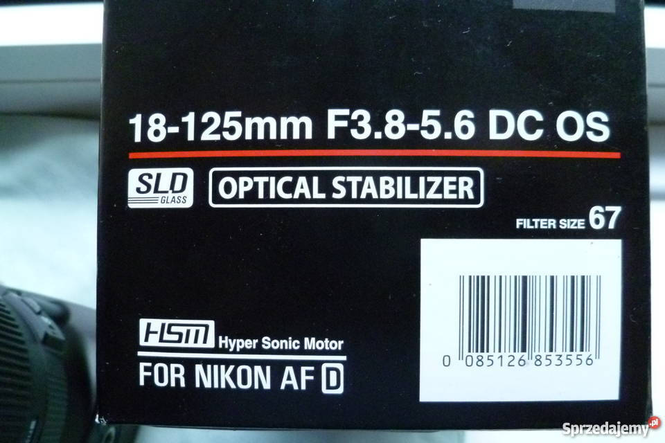 obiektyw SIGMA 18125 HSMNOWY Zgierz