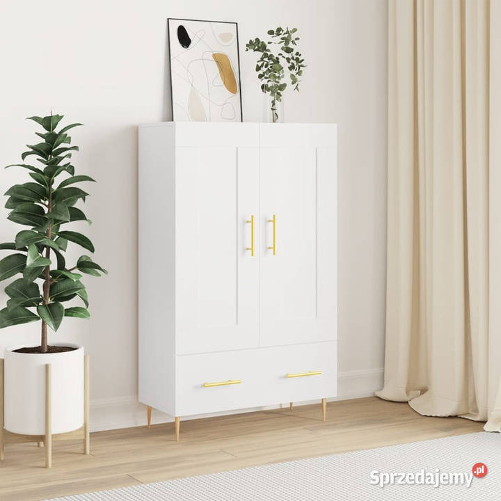 Wysoka szafka biała 695x31x115 materiał Warszawa