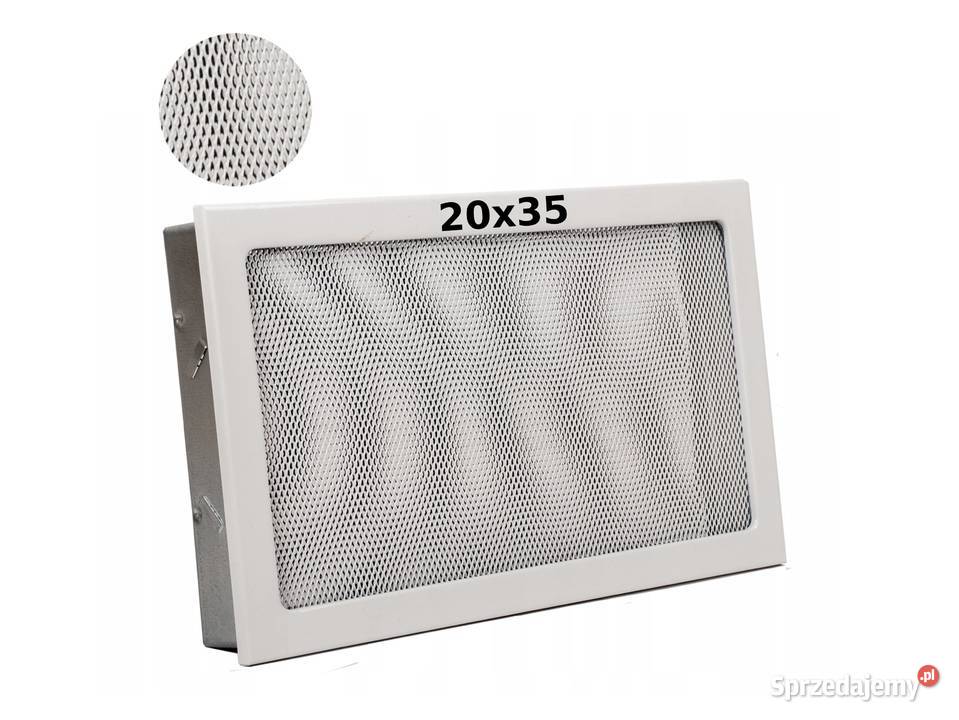 OKAZJA KRATKA WENTYLACYJNA BIAŁA 20x35 KOMINKOWA Skawina