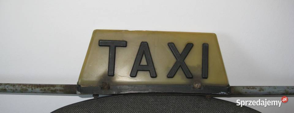 Znak kogut TAXI z PRL zestaw TAXI bagażowych Dąbrowa Górnicza