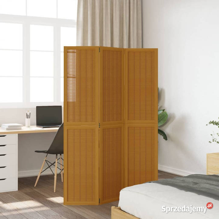 Parawan pokojowy 3panelowy lite drewno paulowni