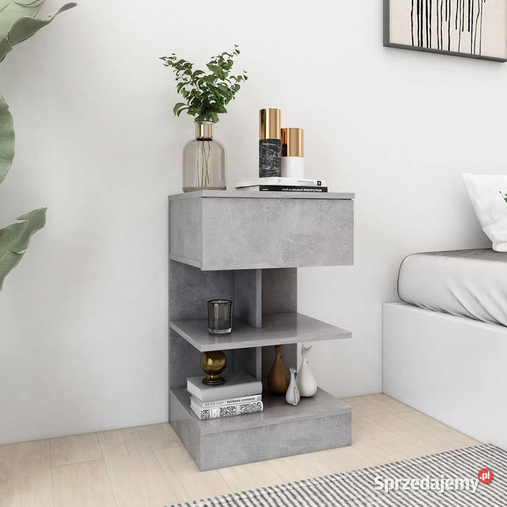 Szafka nocna szarość betonu 40x35x65 WM808656 sprzedam