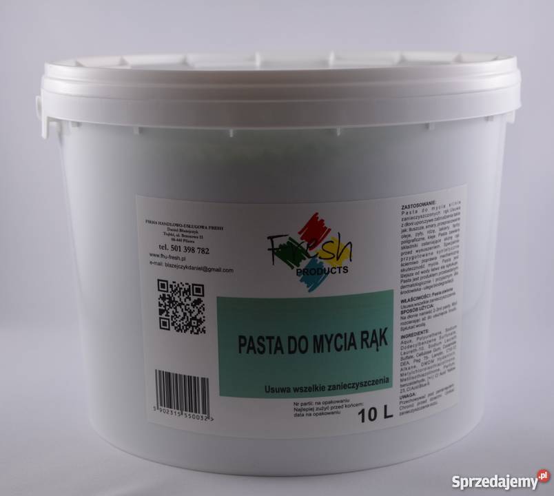 Pasta do mycia rąk 10l Kager FRESH mocna nawilża Trąbki