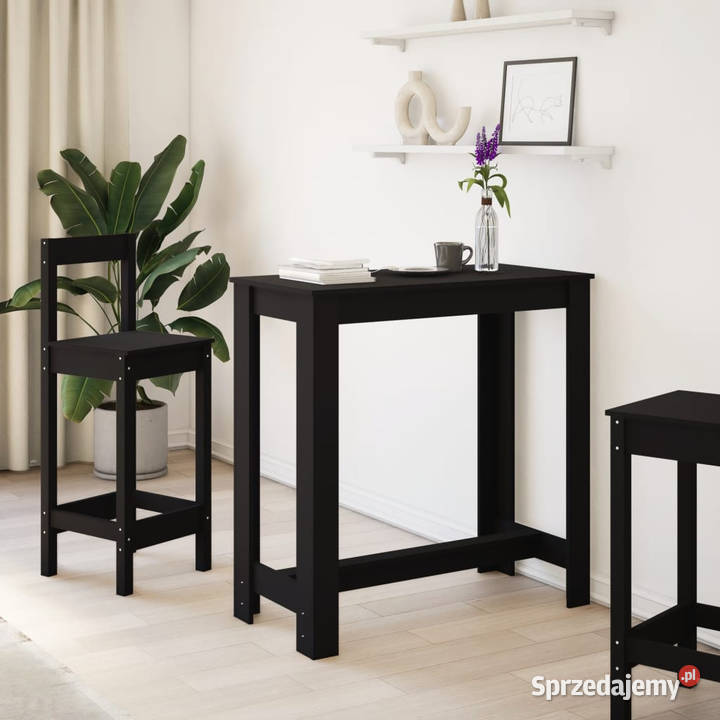 Stolik barowy czarny 102x50x1035 materiał Meble Warszawa