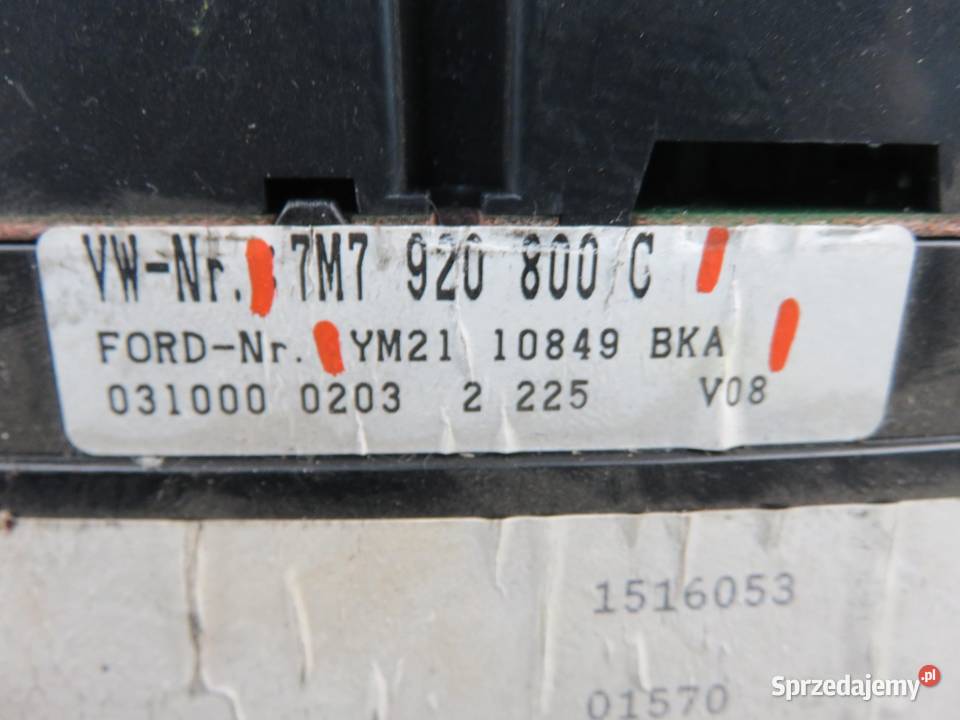 LICZNIK SEAT ALHAMBRA I 19 TDI 7M7920800C osobowe