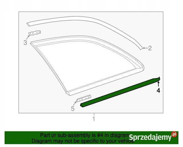MERCEDES W213 S213 CHROM LISTWA DRZWI PRAWY TYŁ osobowe Pleszew