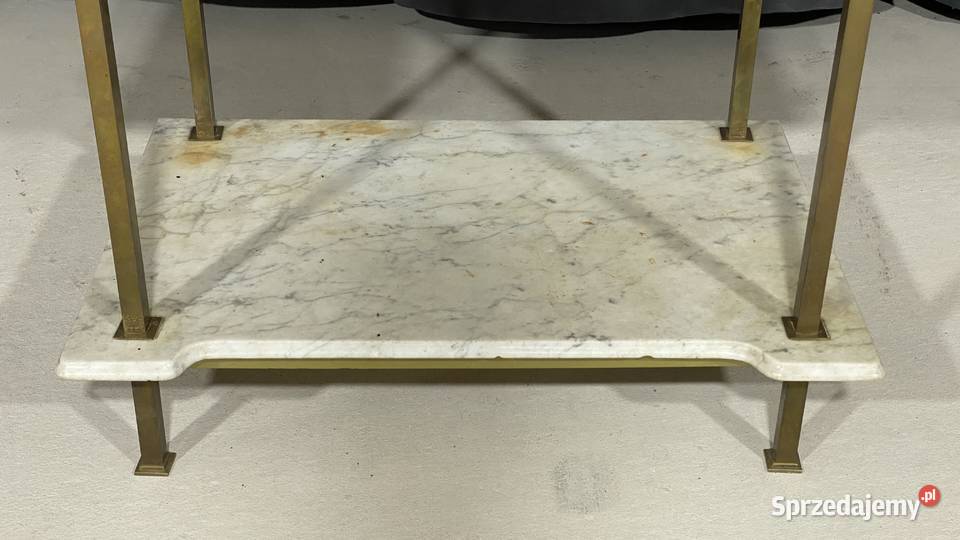 Antyczna konsola etażerka marmurowa z mosiężnym Meble Budno