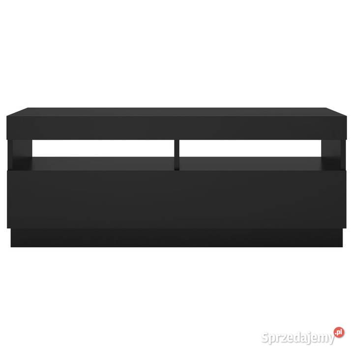 Szafka pod TV z oświetleniem LED czarna Warszawa