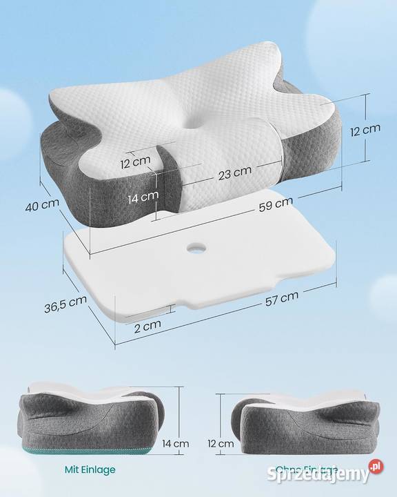 Poduszka ergonomiczna do spania Songmics 59 x 40