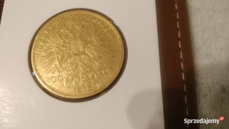 100 Koron 1915r Austria złoto 900 3388g Warszawa sprzedam