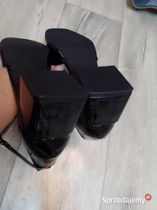 41 Czarne czółenka wieczorowe z zapięciem NOWE Kraków