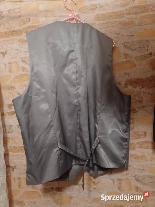 XL Cedar Wood State Szara kamizelka garniturowa Rozmiar XL