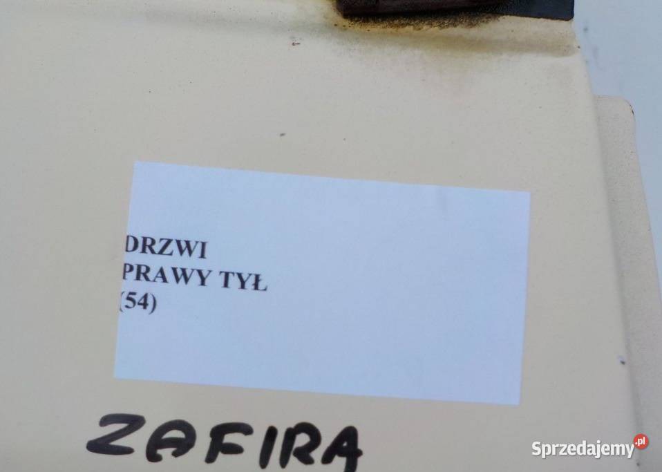 DRZWI PRAWY TYŁ OPEL ZAFIRA B sprzedam