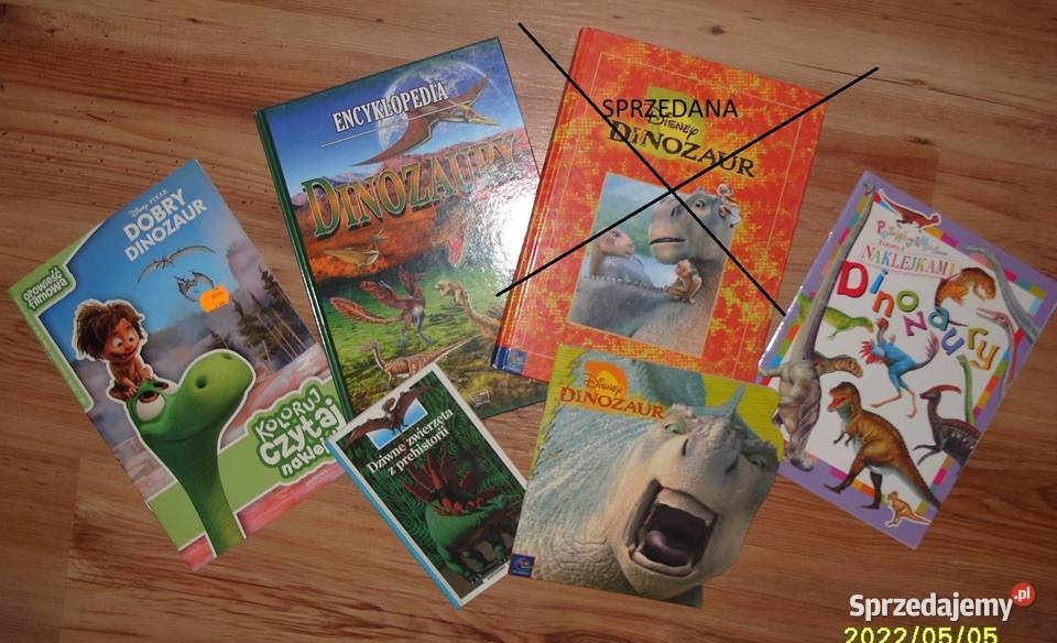 Zestaw 5 książek o dinozaurach Rawicz