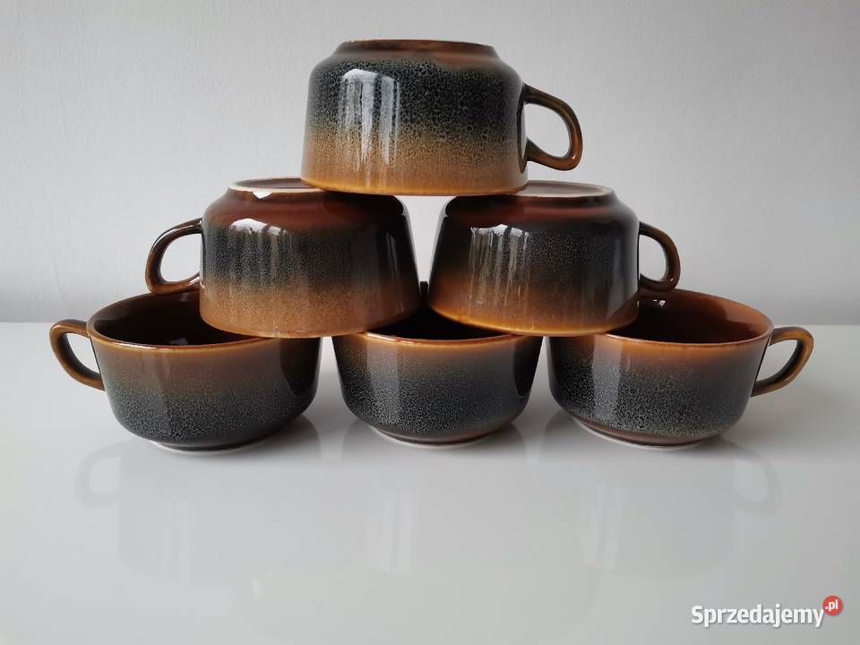 Stare nieużywane filiżanki 6 Agat porcelit Katowice