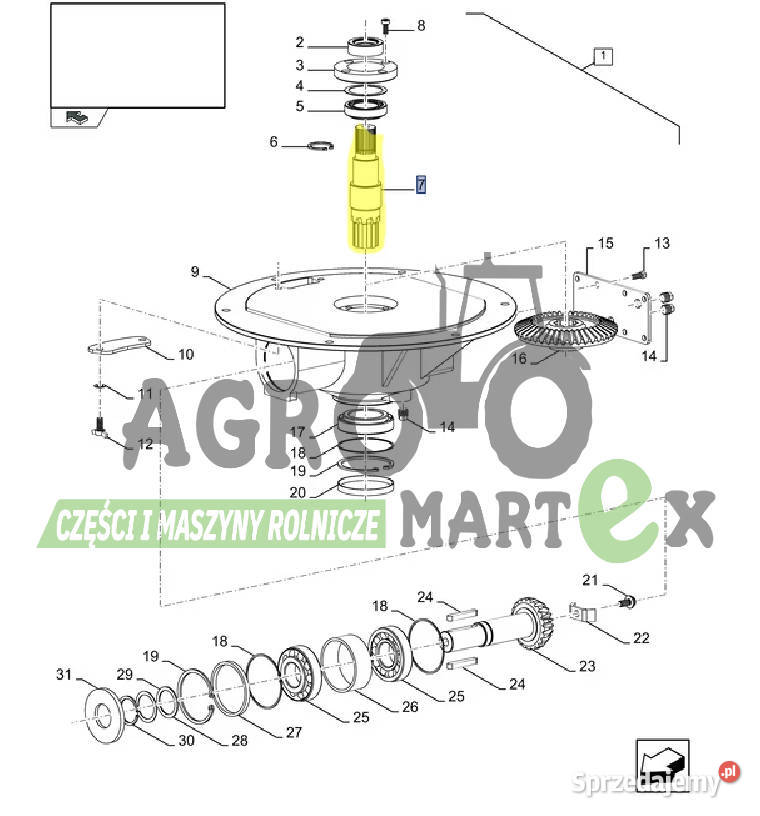 86623219 WAŁEK PRZEKŁADNI ZBIORNIKA CNH