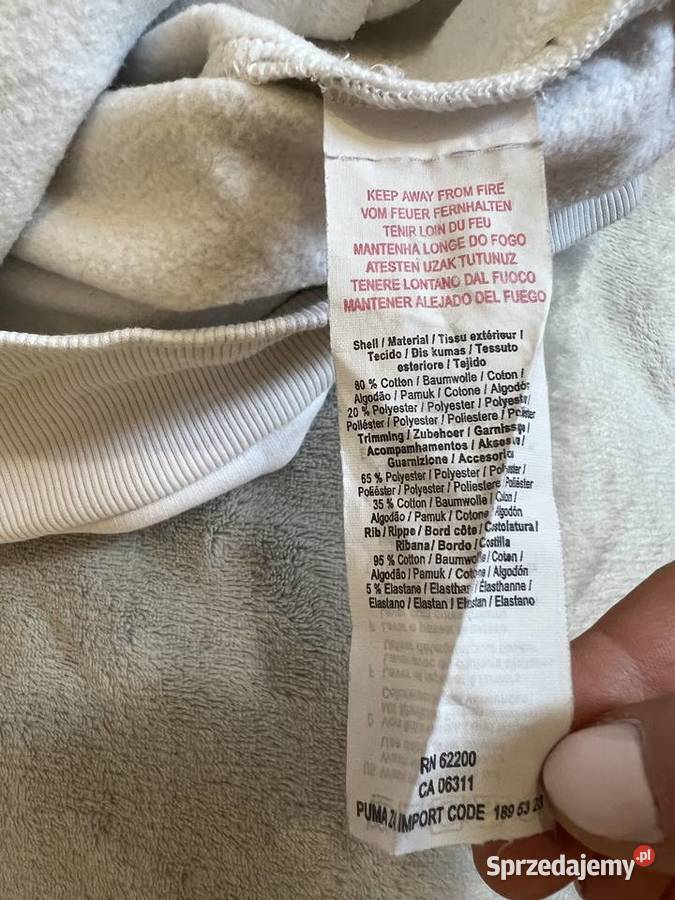 Bluza sweter z kapturem biała PUMA Puma Jasło
