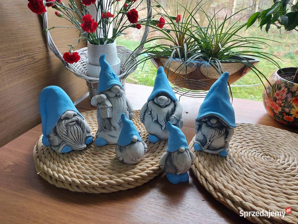 Komplet skrzatów ogrodowych skrzaciki krasnale dolnośląskie Wrocław sprzedam