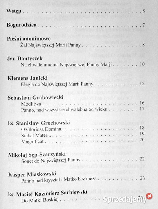 Bogiem sławiena Maryja Antologia polskiej poezji Chełm