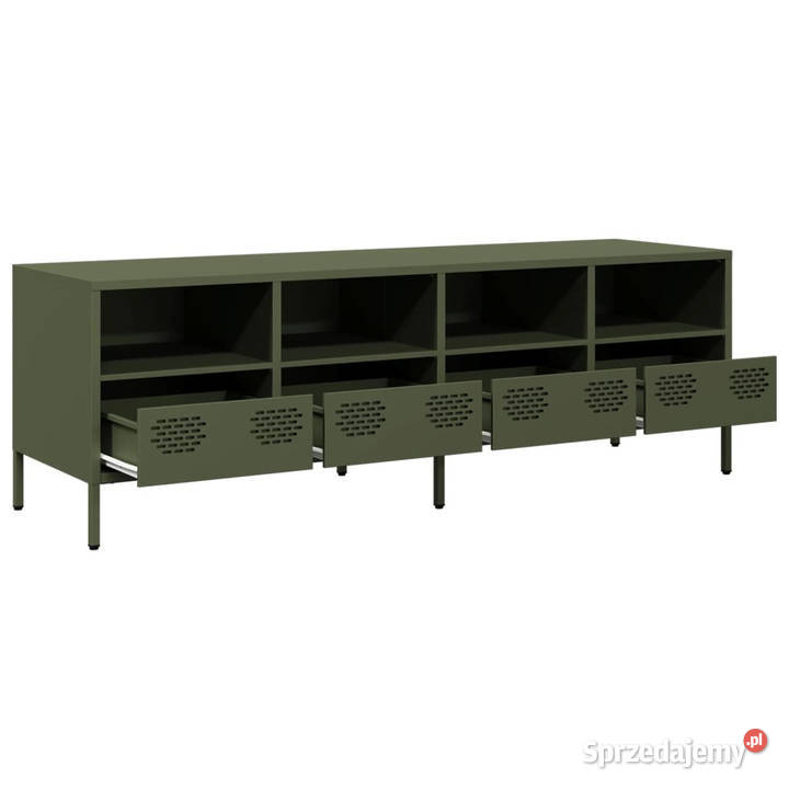 Szafka RTV oliwkowa 135x39x435 stal walcowana na Warszawa