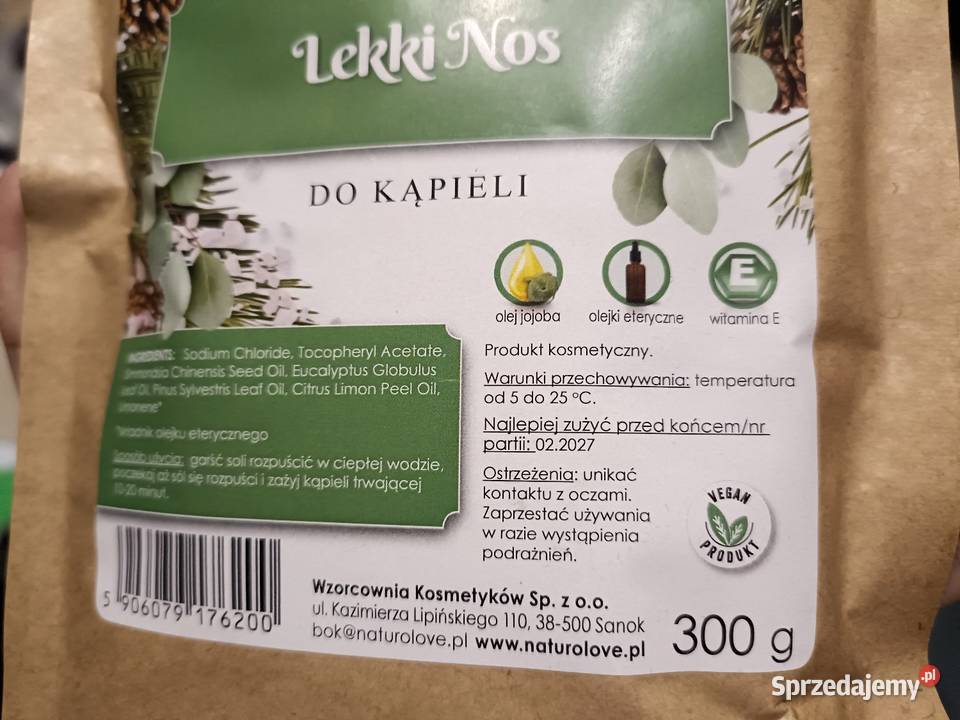 Sól Himalajska do kąpieli Lekki Nos 300g pomorskie Kwidzyn