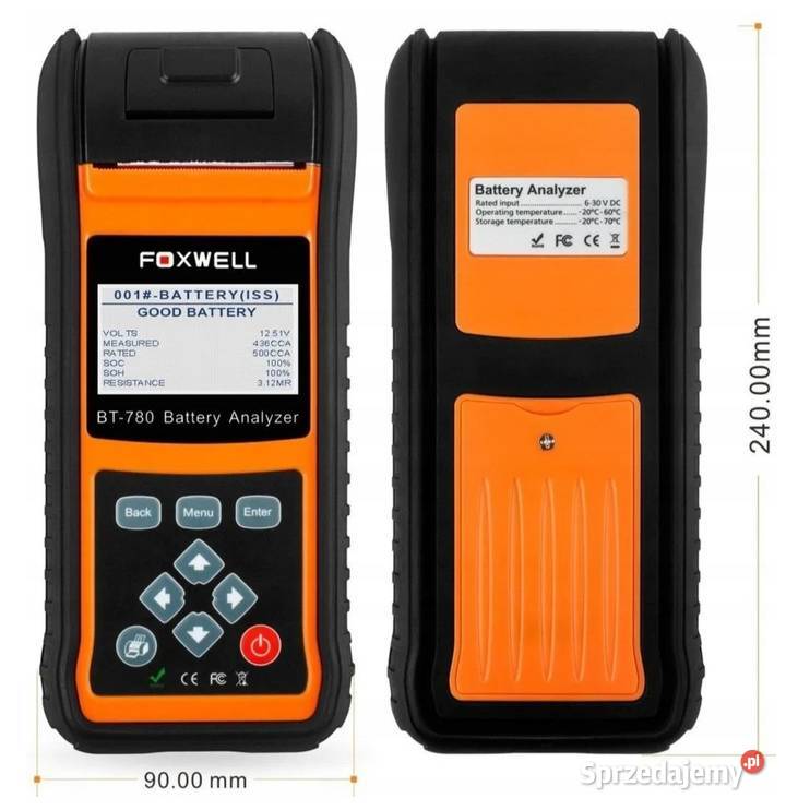 FOXWELL BT 780 Tester akumulatorów Ekran LCD Gorzów Wielkopolski