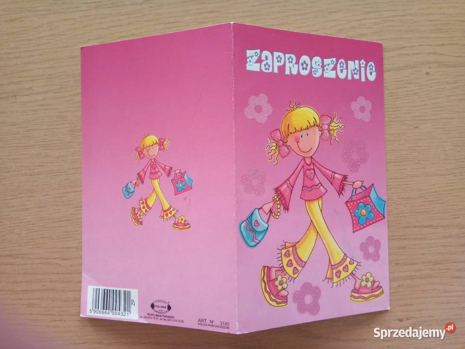 Zaproszenie kartka dziewczynki Dąbrowa Górnicza
