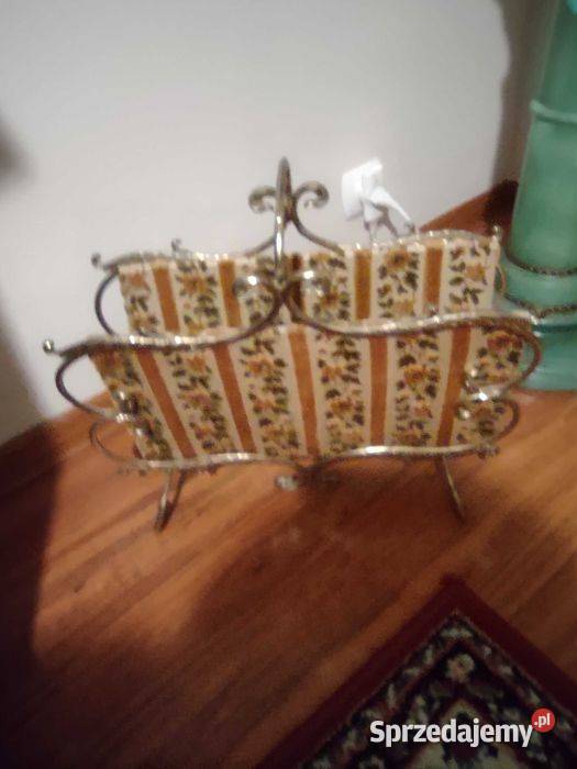 Stary stojak na gazety Francja mosiądz Poznań sprzedam