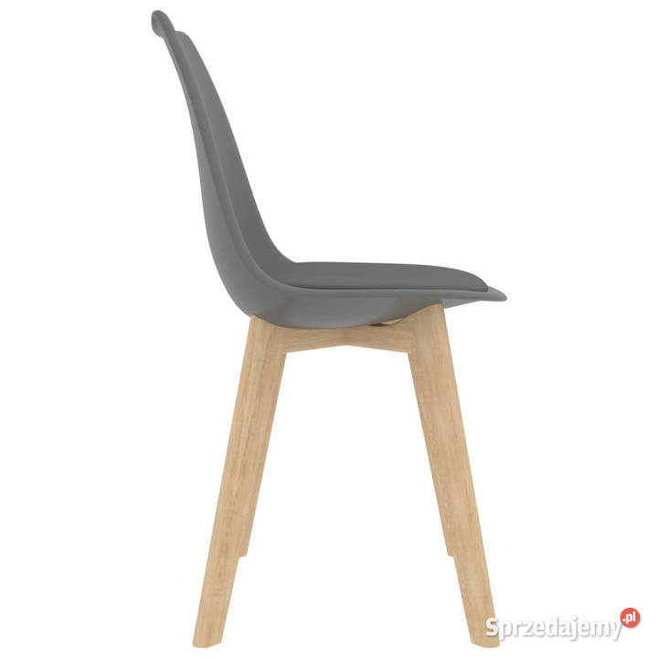 Krzesła stołowe 2 szare plastikowe WM244785 Warszawa