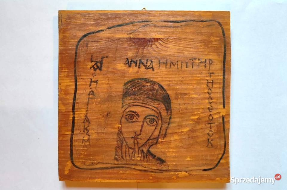Obrazek na drewnie ikona święta Anna z Faras Gdańsk sprzedam
