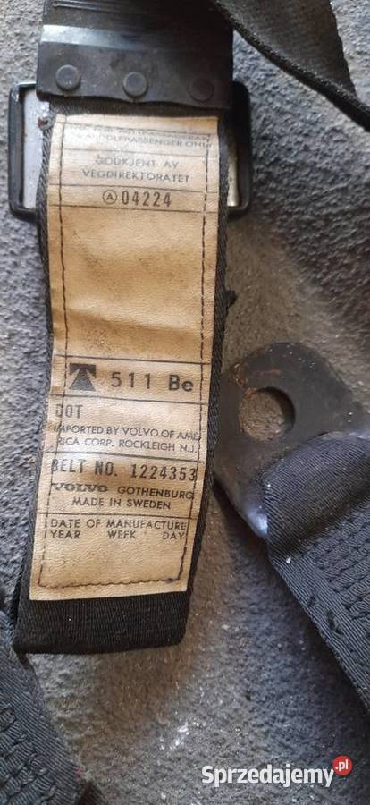 Volvo 240 244 pas pasy tył Pasy przednie i tylne Tarnowskie Góry