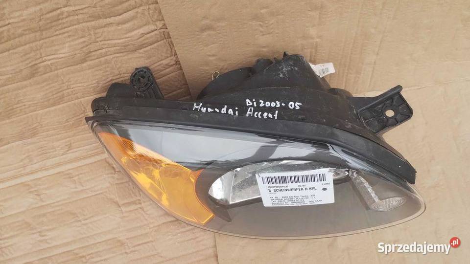 Lampa Przód Prawa Hyundai Accent 2 II Lift 0205r dolnośląskie