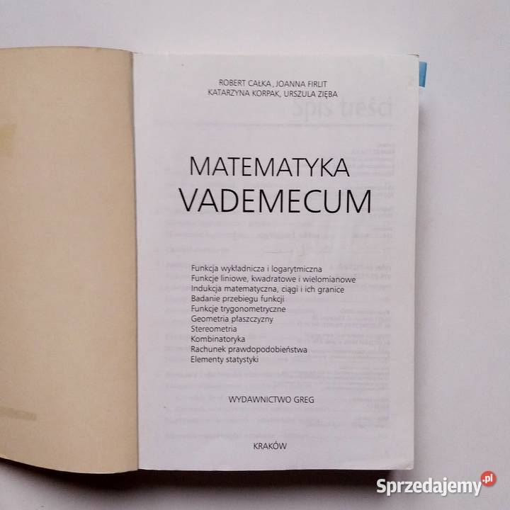 Robert Całka Joanna Firlit Matematyka Vademecum