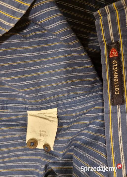 KOSZULA męska marki Cottonfield L bawełna ciemno Lublin