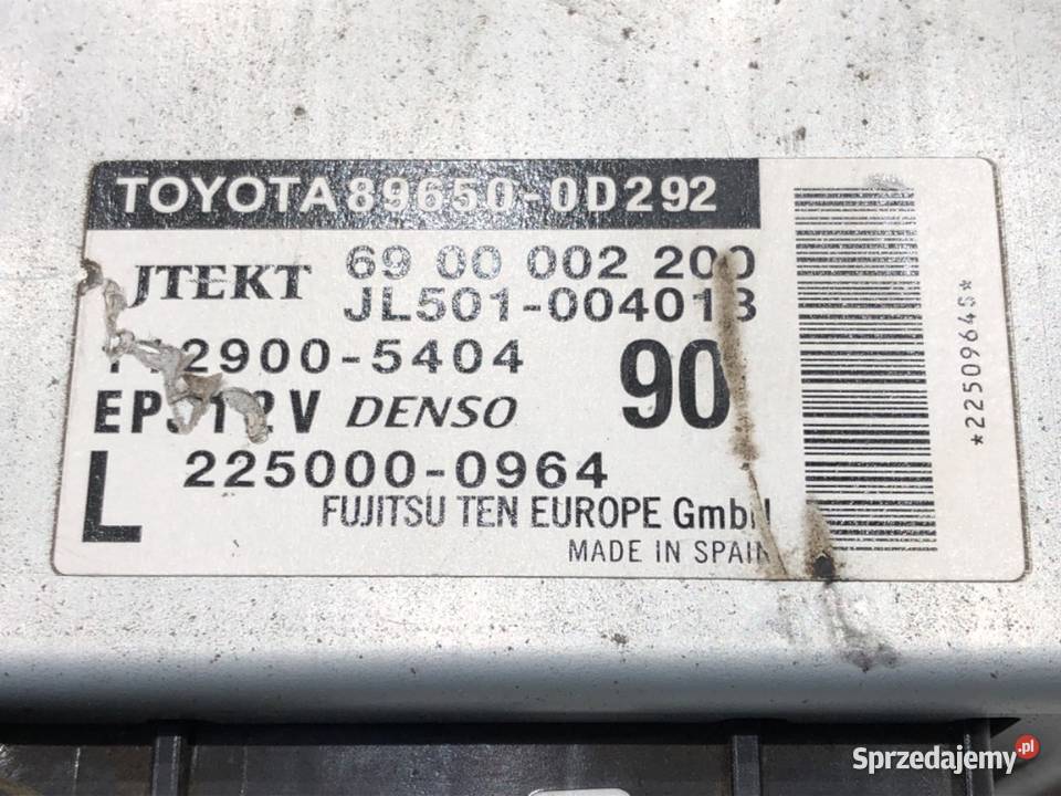 MODUŁ WSPOMAGANIA TOYOTA YARIS III 896500D292 Pompy wspomagania