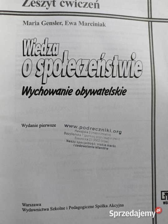 Wiedza o społeczeństwie zeszyt ćwiczeń wos Warszawa