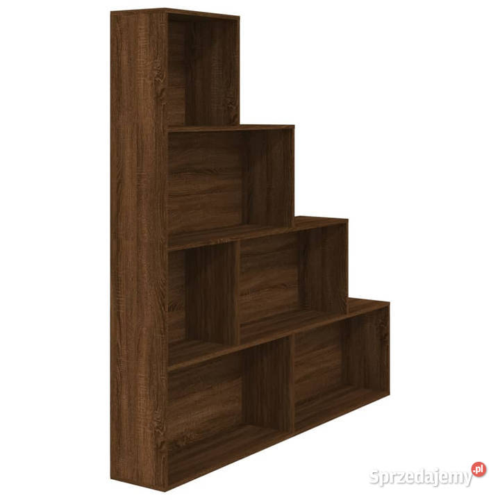 Regał na książki brązowy dąb 155x24x160 WM815362 sprzedam