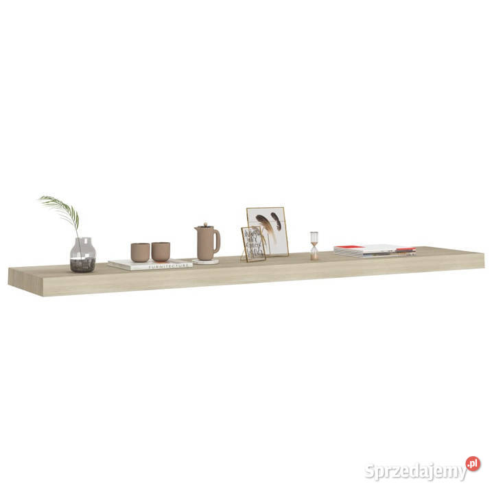 Półka ścienna kolor dębowy 120x235x38 MDF Warszawa