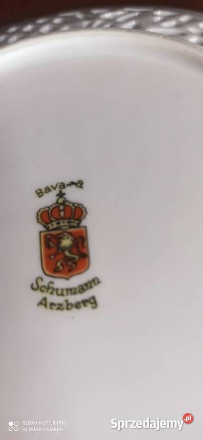 Talerz do powieszenia scena dworska Ażur Porcelana i szkło pomorskie Gdańsk