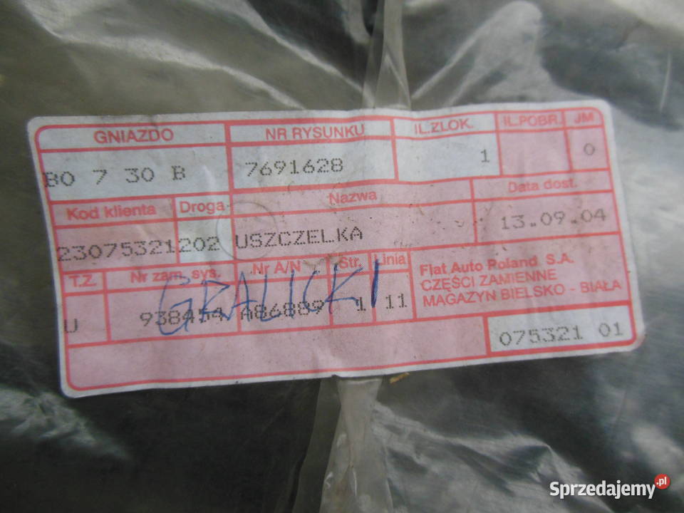 7691628 Uszczelka dźwigni zmiany biegów Fiat Kozy