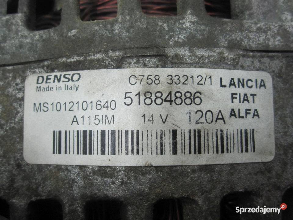 GIULIETTA 20 MJET 13r alternator 51884886