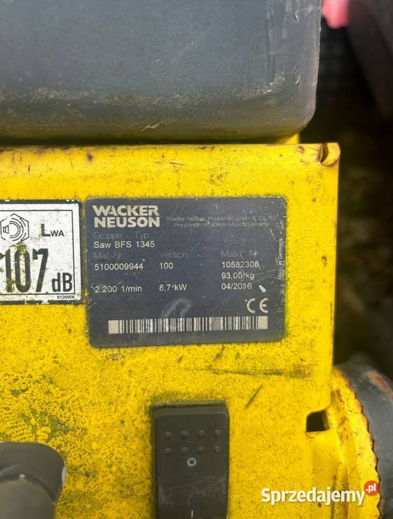 Piła do asfaltu betonu Wacker BFS 1345 sprawna Kłobuck