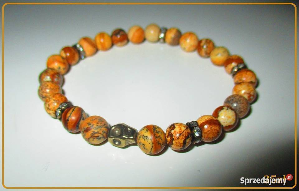 BRANSOLETA z zielonych agatów bransoleta Pozostałe Łódź