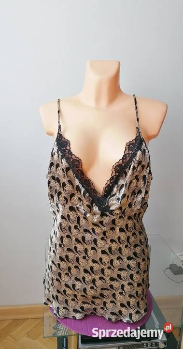 ELEGANCKI SATYNOWY ZŁOTY TOP GEORGE RUK 18EUR 46 Łódź