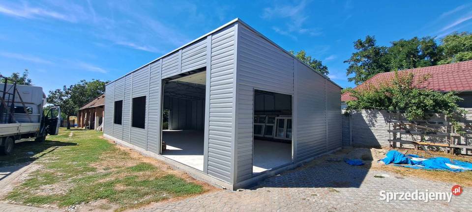 Garaż Blaszany GRAFITOWY Hala Blaszana Wiata Skierniewice