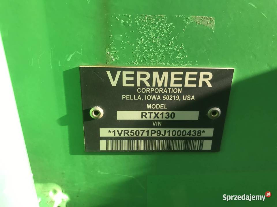 VERMEER koparka łańcuchowa model RTX130 Pozostałe Dąbrowa Tarnowska