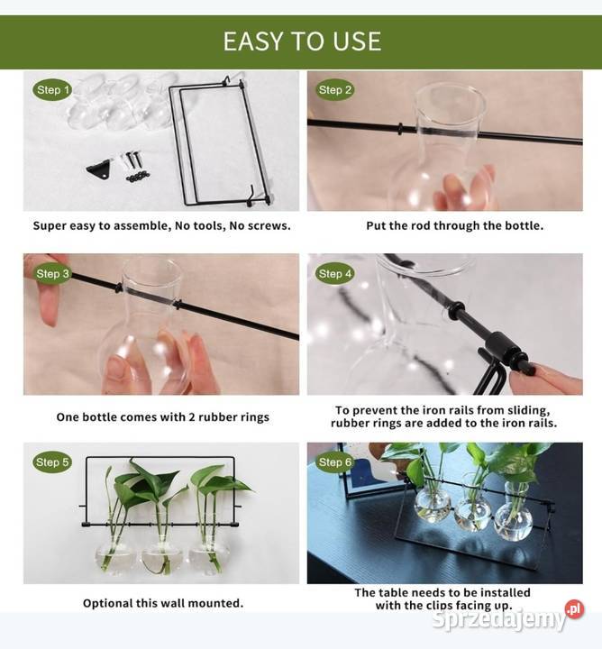 Stacja do rozmnażania roślin wazon stojak Domaszczyn